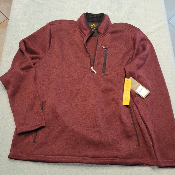 NEW LEE JEANS BRAND MENS 3/4 ZIP PULLOVER JACKET-NWT - Picture 2 of 11